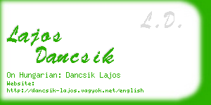 lajos dancsik business card